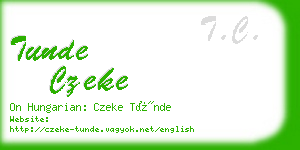 tunde czeke business card